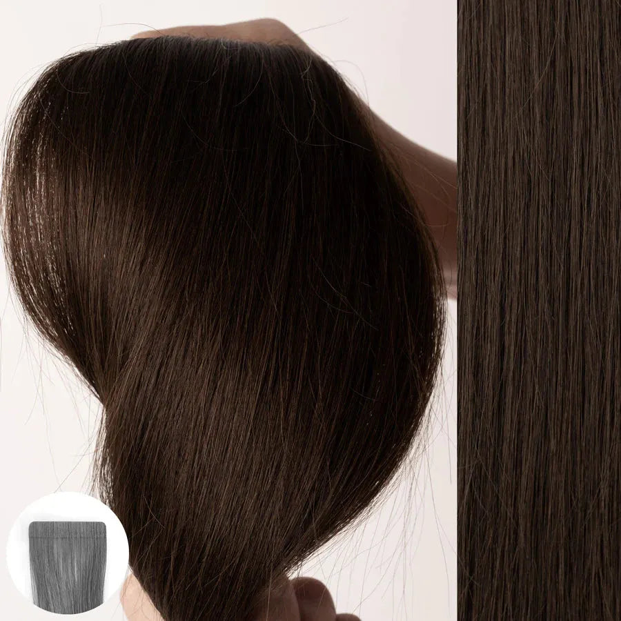 #2 Dark Brown - Straight Tape In Extensions | 22" | 10pcs | 32719 | AQUA Hair Extensions AQUA