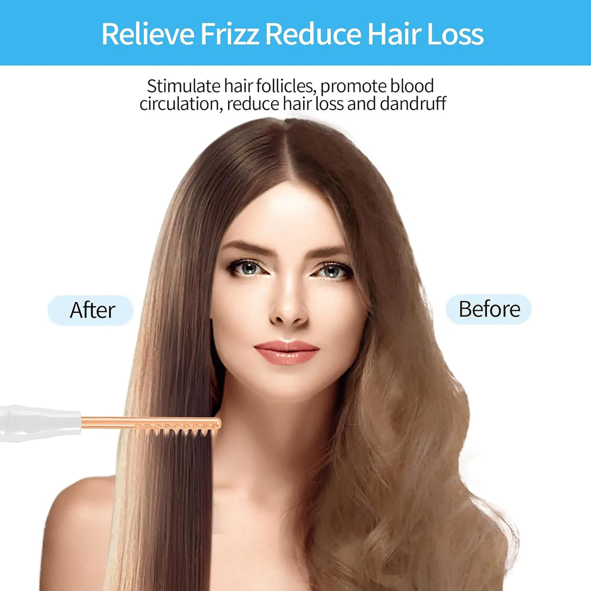 4-in-1 system displaying before and after hair results.