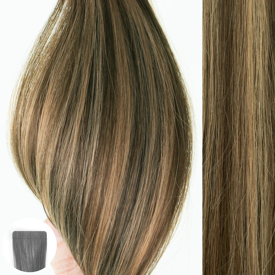 #4/12 Duo Tone - Straight Tape In Extensions | 22" | 10pcs | 32511 | AQUA Hair Extensions AQUA