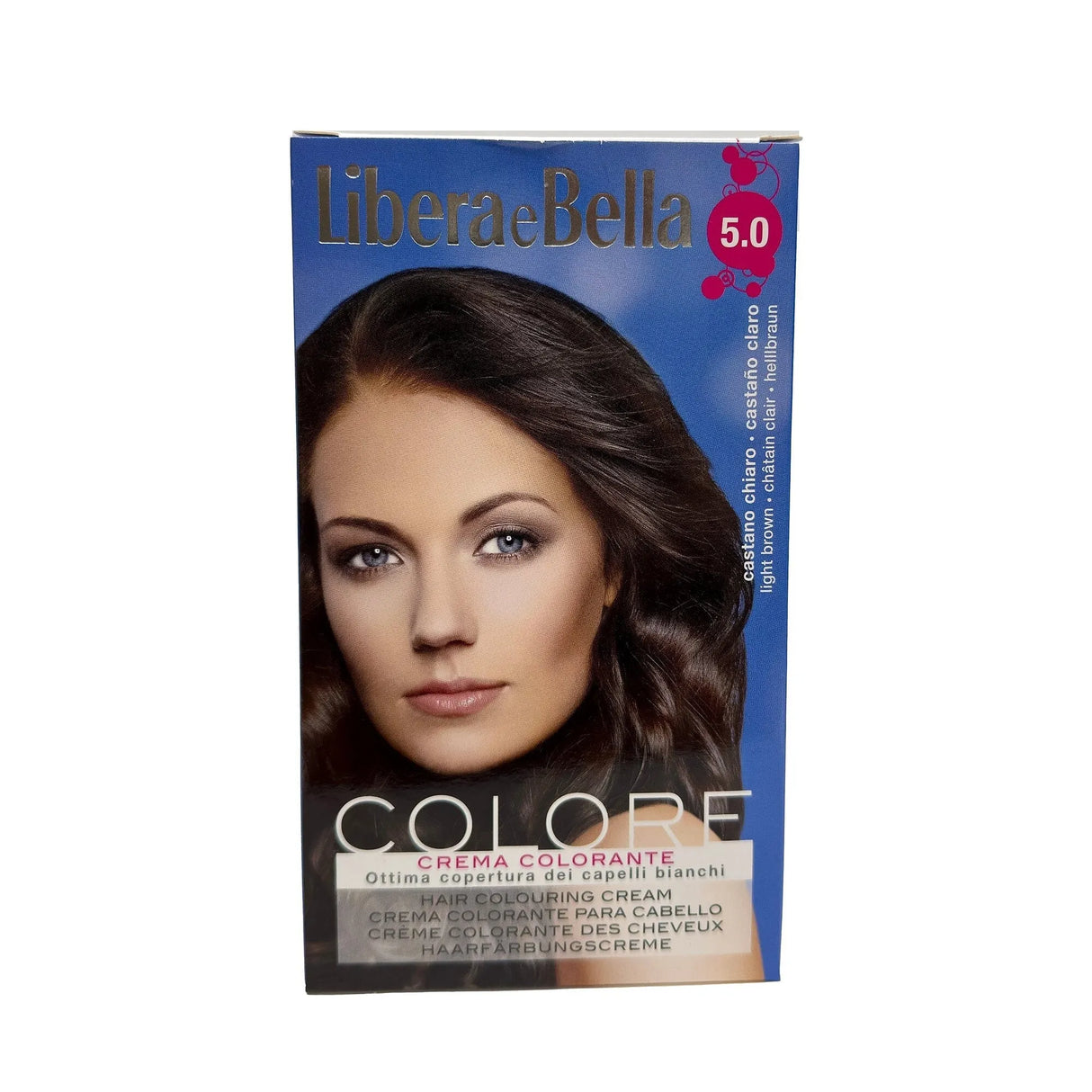 Get chic results with Libera E Bella 5.0 Light Brown Hair Coloring Kit.