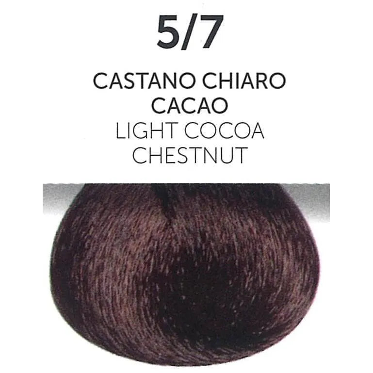 Perlacolor 5/7 Light Cocoa Chestnut Permanent Hair Dye 100 ml - Long-lasting color for salon treatments.