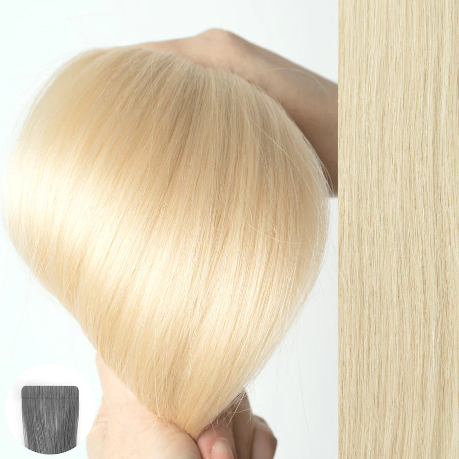 #60 Most Platinum- Straight Tape In Extensions | 22" | 10pcs | 32737 | AQUA Hair Extensions AQUA