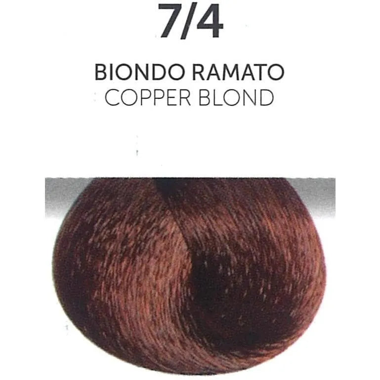 Perlacolor 7/4 Copper Blond Permanent Hair Dye 100 ml - Long-lasting color for salon treatments.