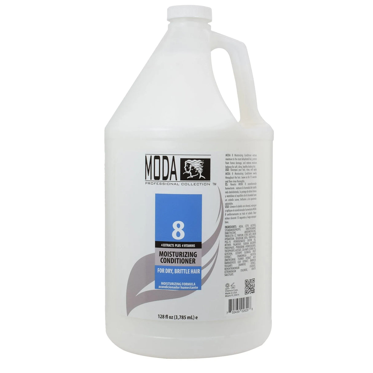 8 Moisturizing Conditioner for All Hair Types | 128 fl oz | MODA SHAMPOO MODA