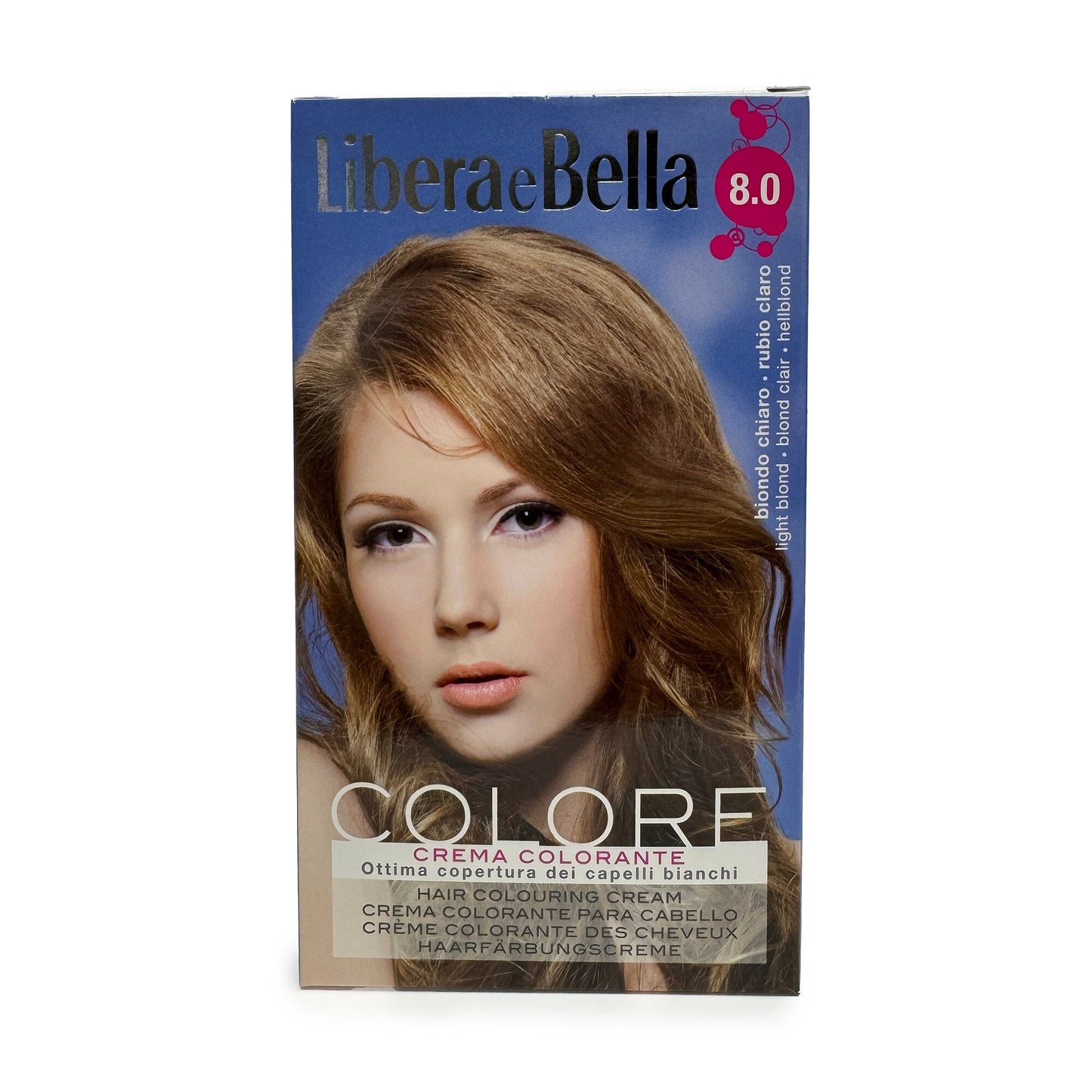 Get chic results with Libera E Bella 8.0 Light Blond Hair Coloring Kit.
