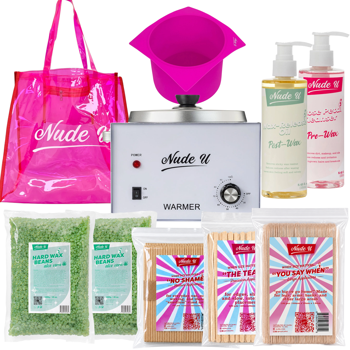 NudeU Advanced Hard Wax Kit
