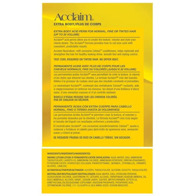 Acclaim Extra Body Acid Perm | Normal, Tinted or Highlighted Hair | ZOTOS Hair Permanents & Straighteners ZOTOS