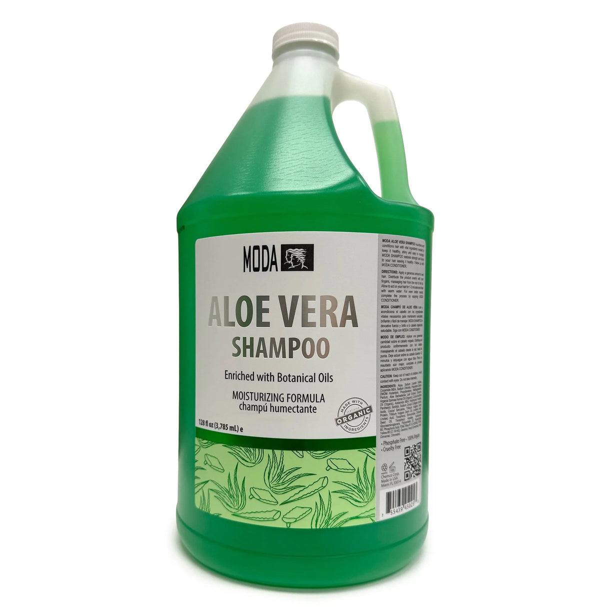Aloe Vera Moisturizing Shampoo for all Hair Types | 128 fl oz | MODA SHAMPOO MODA
