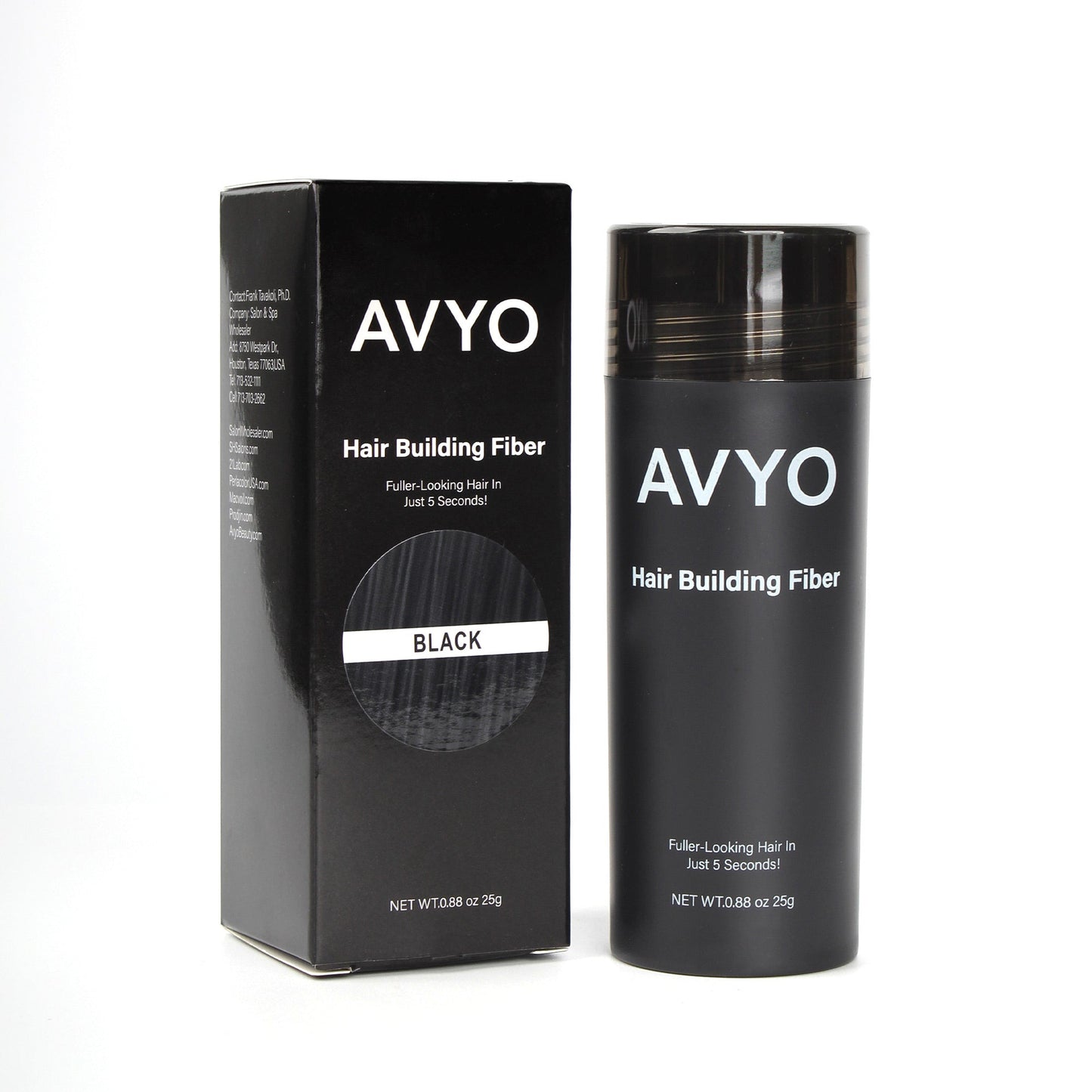 Main image of the AVYO Black Hair Building Fibers.