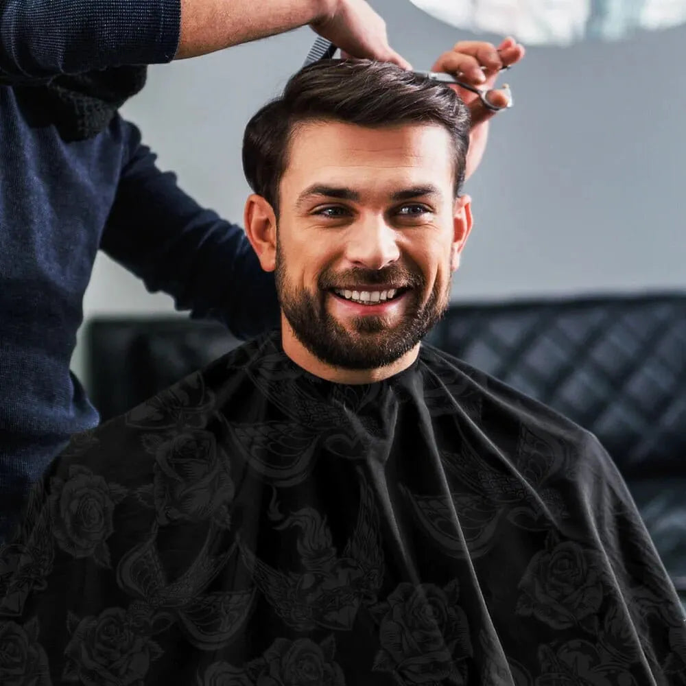 Barber Styling Cape Inked Black | 873-BLK | BETTY DAIN HAIR COLORING ACCESSORIES BETTY DAIN