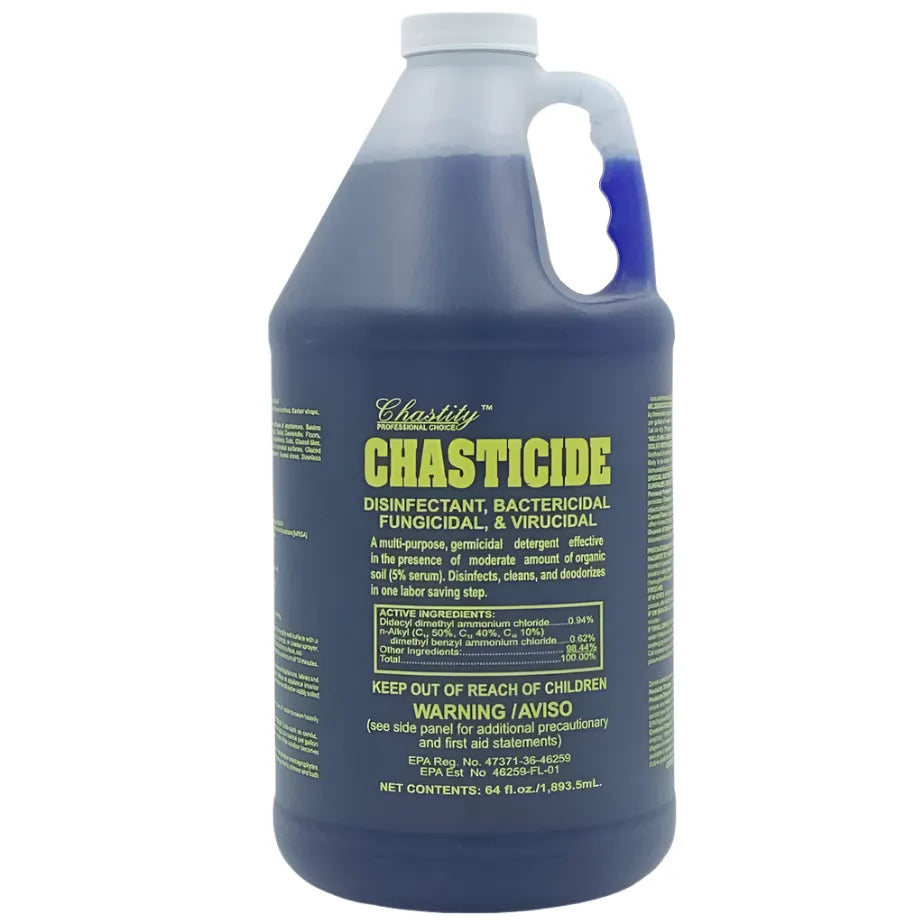 Image of the 64 fluid ounce bottle of Chastity Chasticide Disinfectant.