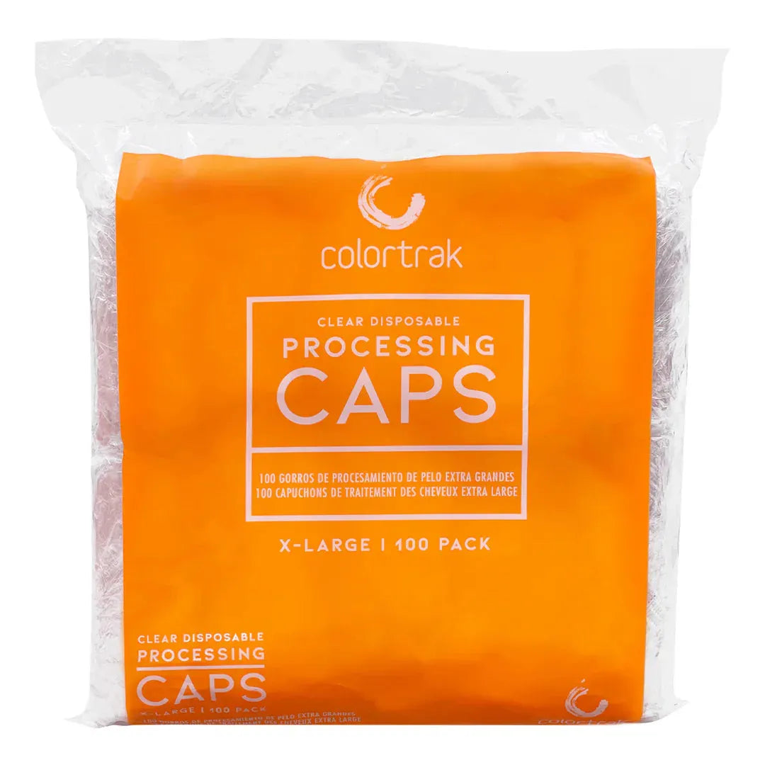 Clear Disposable Processing Caps | 100 Pack | X - Large | 4100BB | COLORTRAK HAIR COLORING ACCESSORIES COLORTRAK