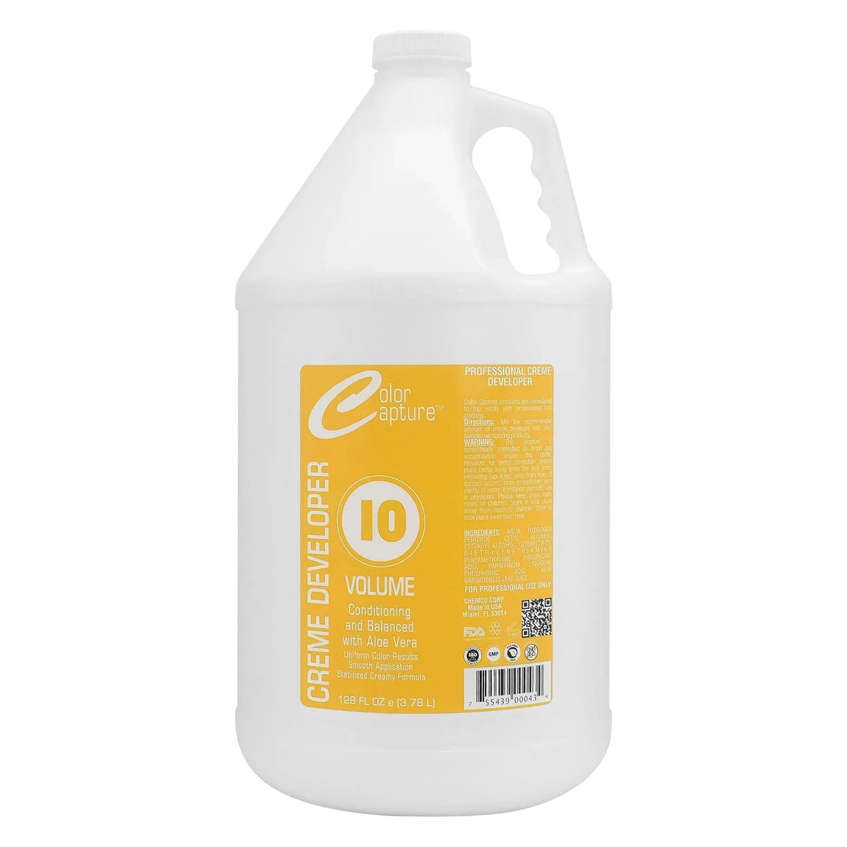 Image of the 1-gallon bottle of Color Capture 10 Volume Cream Developer.