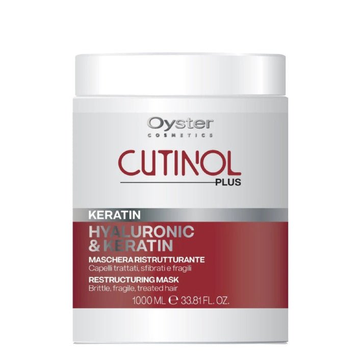 Image of the 1000 milliliter bottle of Cutinol Plus Keratin Restructuring Mask.
