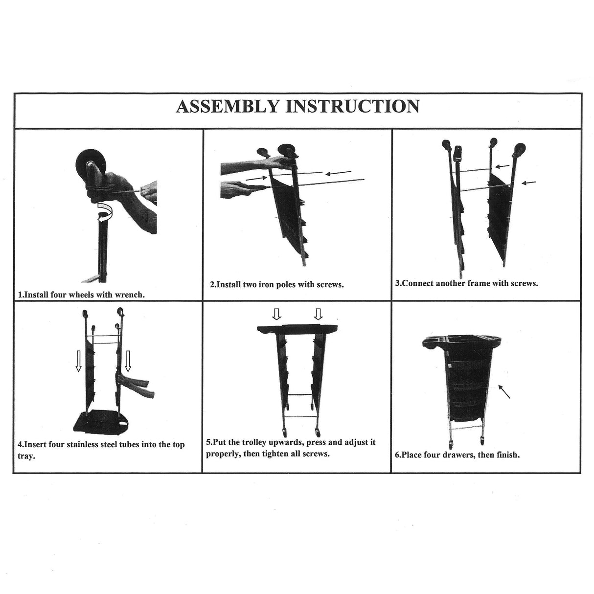 DK-38019 | Trolley | 5 Layer Hairdressing Trolley TROLLEY SSW