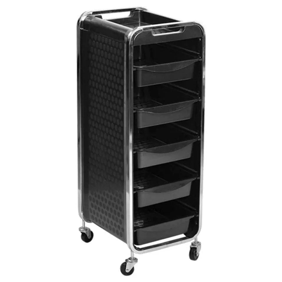 DK-38077 | Black Trolley | Multi-Function Drawers Trolley with Wheel TROLLEY SSW