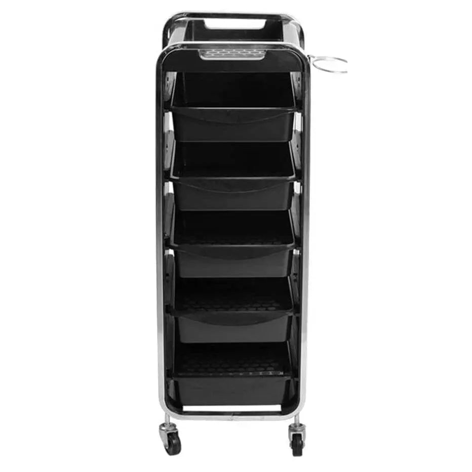 DK-38077 | Black Trolley | Multi-Function Drawers Trolley with Wheel TROLLEY SSW