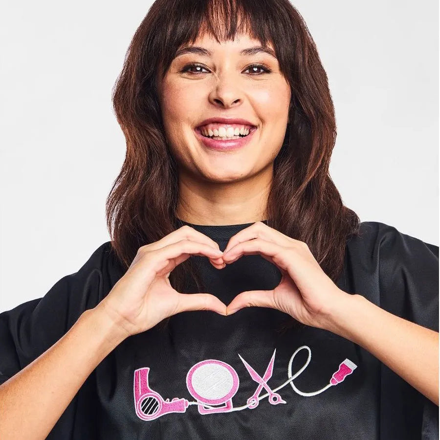 Embroidered Love Stylist Cape | Style 280 | BETTY DAIN HAIR COLORING ACCESSORIES BETTY DAIN