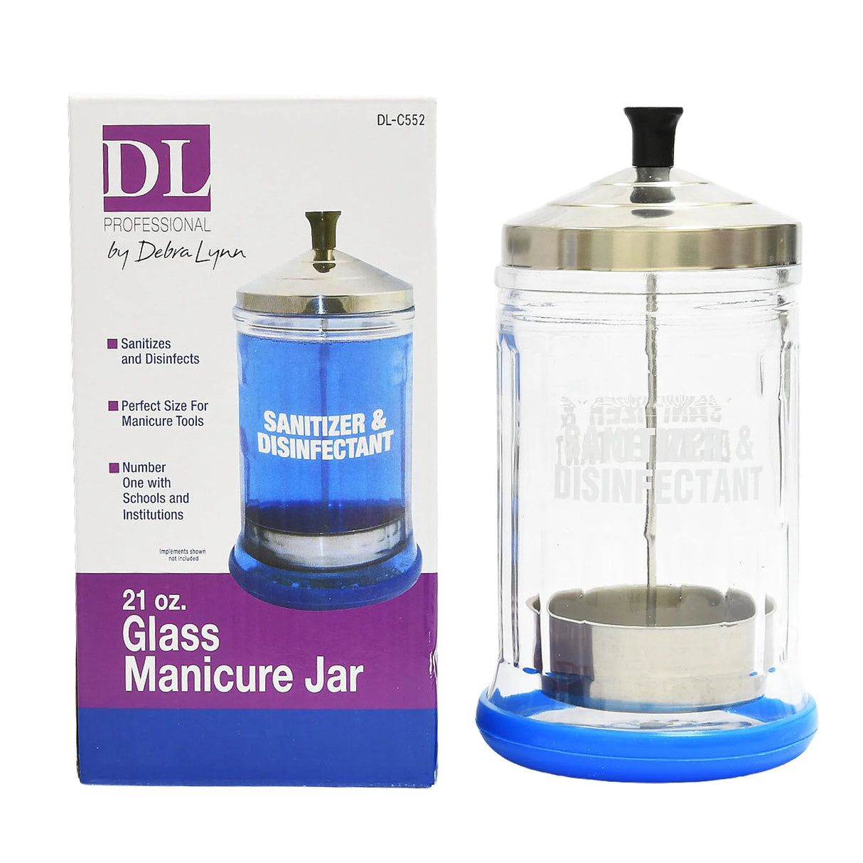 Glass Sanitizing Jar PERSONAL CARE SCALPMASTER 21 oz