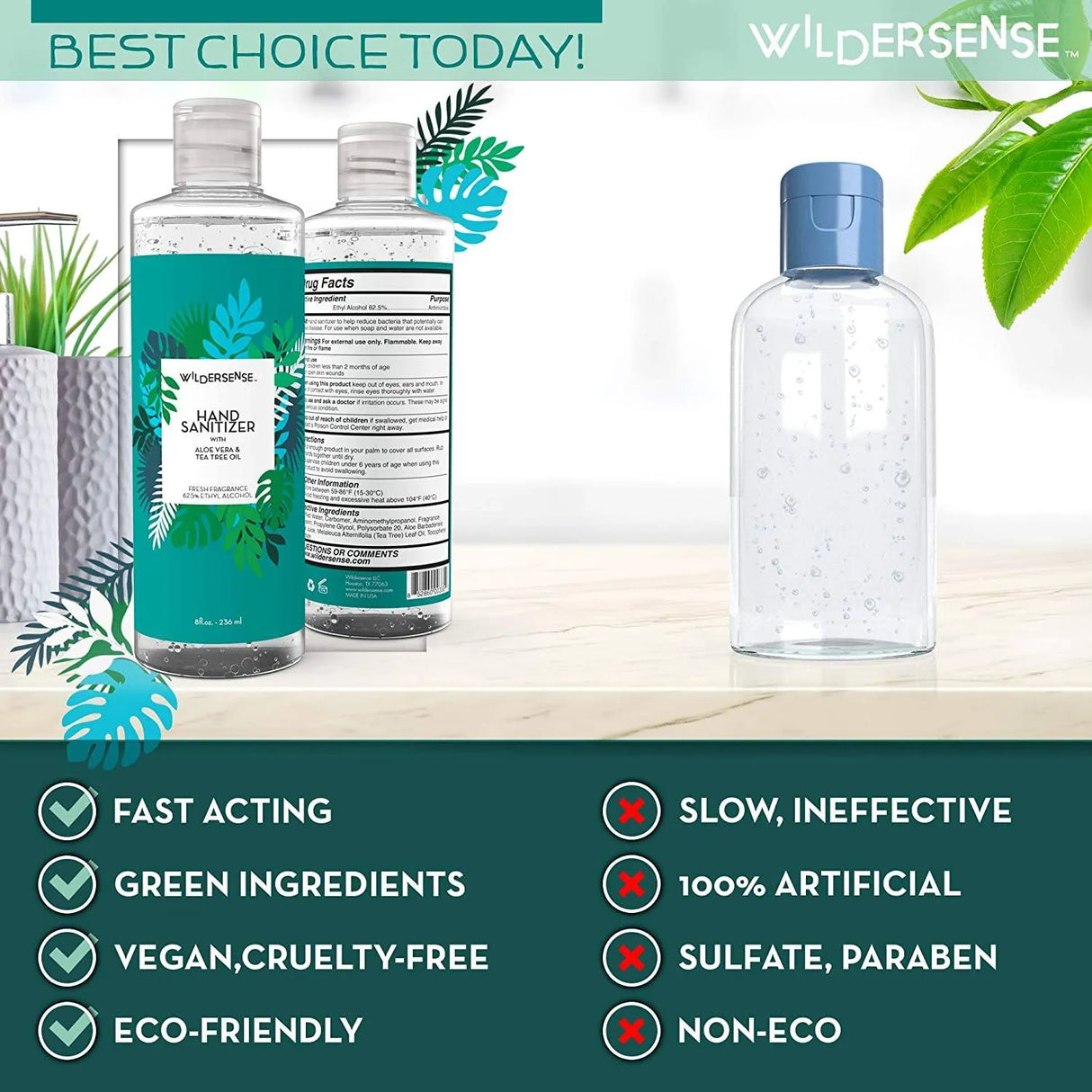 Hand Sanitizer with Aloe Vera and Tea Tree Oil | Wildersense PERSONAL CARE WILDERSENSE