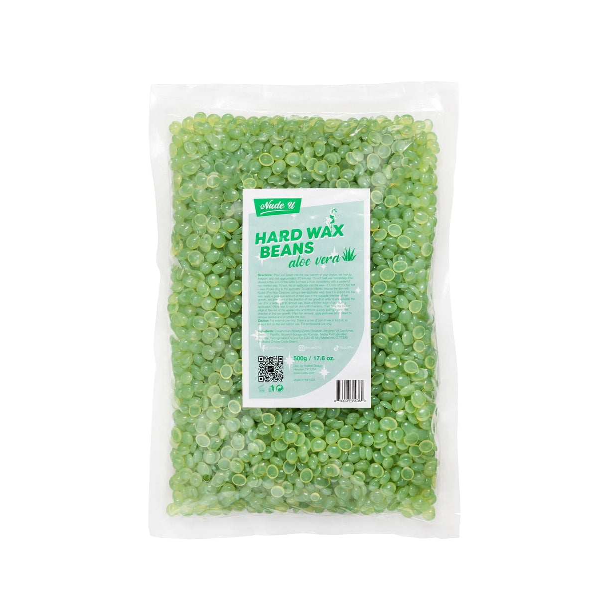 Hard Wax Beans | Aloe Vera | NUDE U Waxing Kits & Supplies NUDE U 17.6oz / 500g