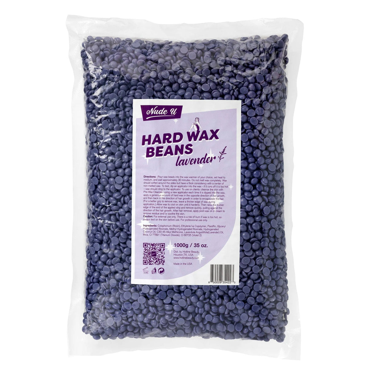 Hard Wax Beans | Lavender | NUDE U Waxing Kits & Supplies NUDE U 35oz / 1000g