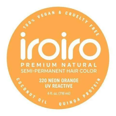 Iroiro 320 Neon Orange Semi-Permanent Hair Color – Vibrant, Vegan, and Easy to Apply