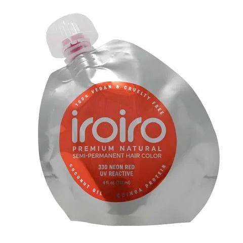 Iroiro 330 Neon Red Semi-Permanent Hair Color – Vibrant, Vegan, and Easy to Apply