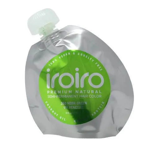 Iroiro 350 Neon Green Semi-Permanent Hair Color – Vibrant, Vegan, and Easy to Apply
