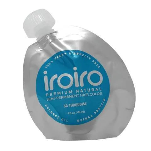 Iroiro 50 Turquoise Semi-Permanent Hair Color – Vibrant, Vegan, and Easy to Apply