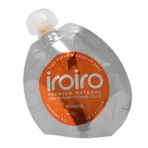 Iroiro 80 Orange Semi-Permanent Hair Color – Vibrant, Vegan, and Easy to Apply.