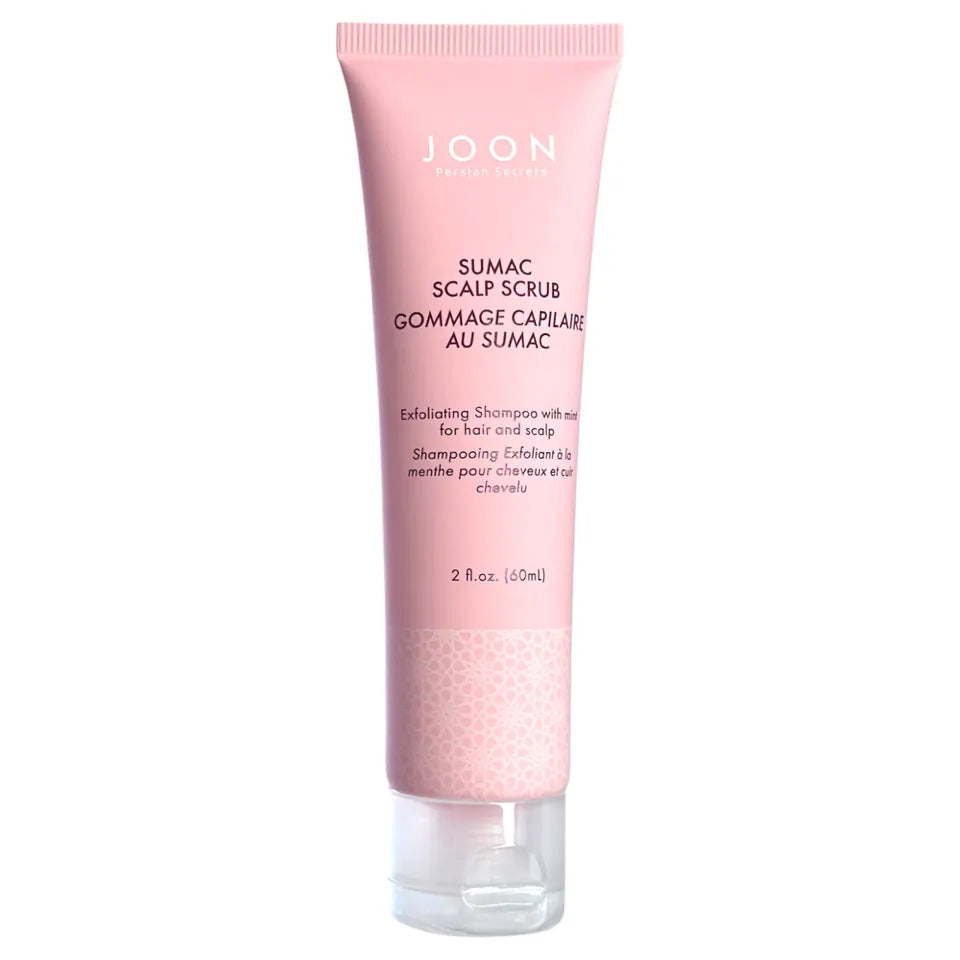 Two ounce bottle of the JOON 2-in-1 Sumac Scalp Scrub and Exfoliating Shampoo, Salon and Spa Wholesaler