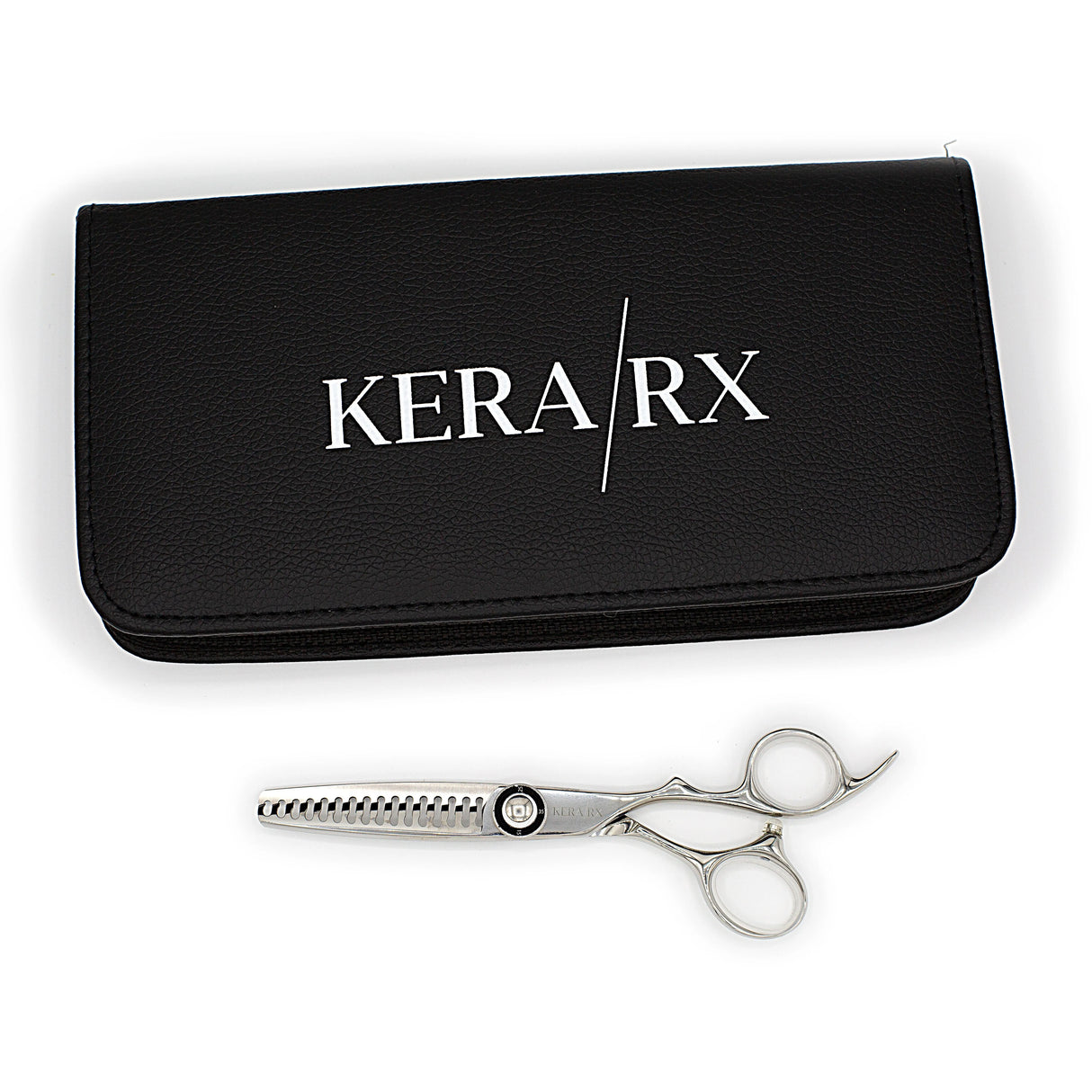 A black Kera/RX case comes with the Stealth Blending Shears.