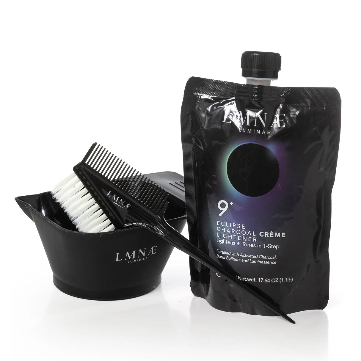 Main image of the LUMINAE Eclipse Charcoal Cream Lightener Kit.