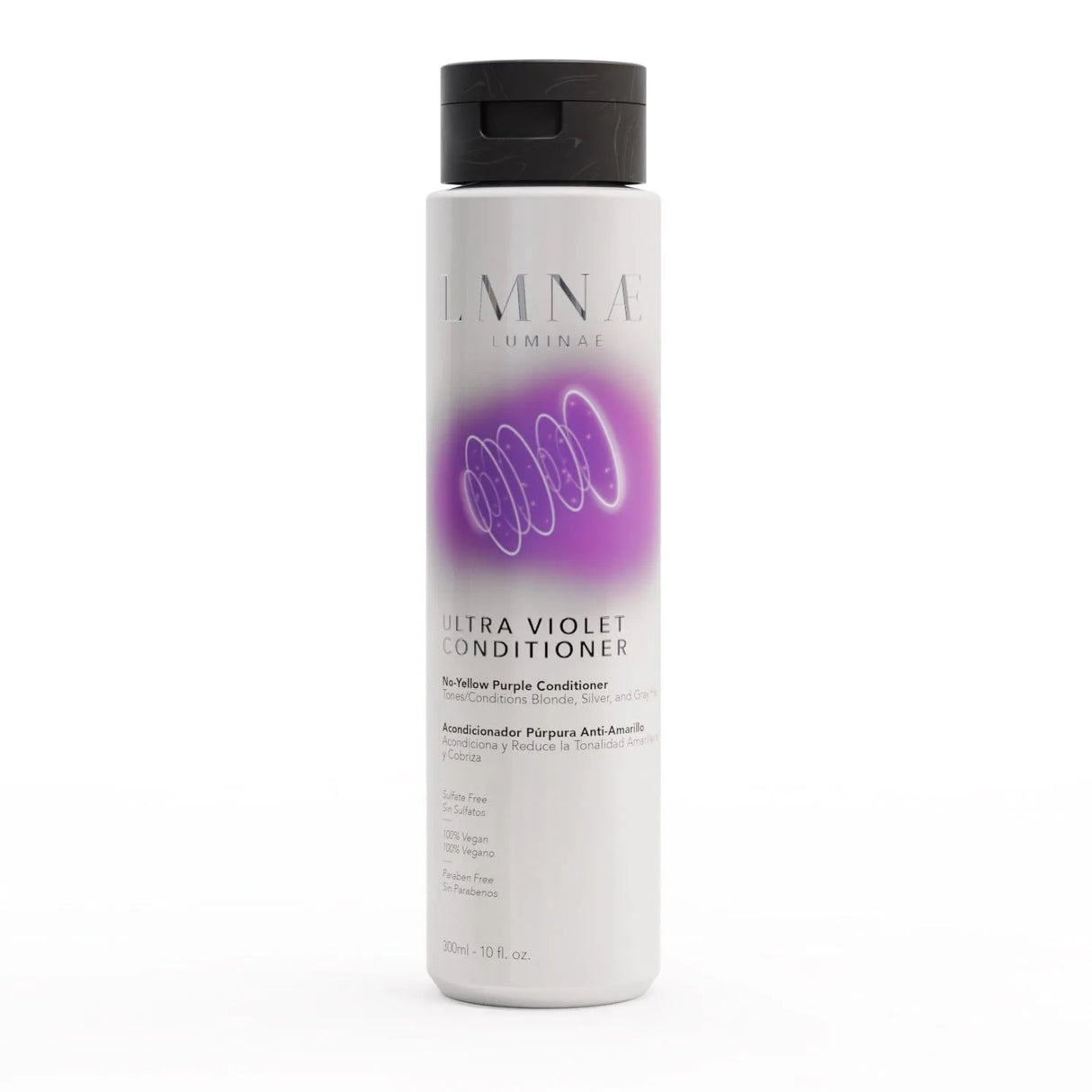 Image of the 300 milliliter bottle of LUMINAE Ultra Violet Conditioner.
