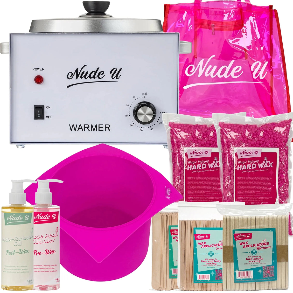 NudeU Advanced Hard Wax Kit