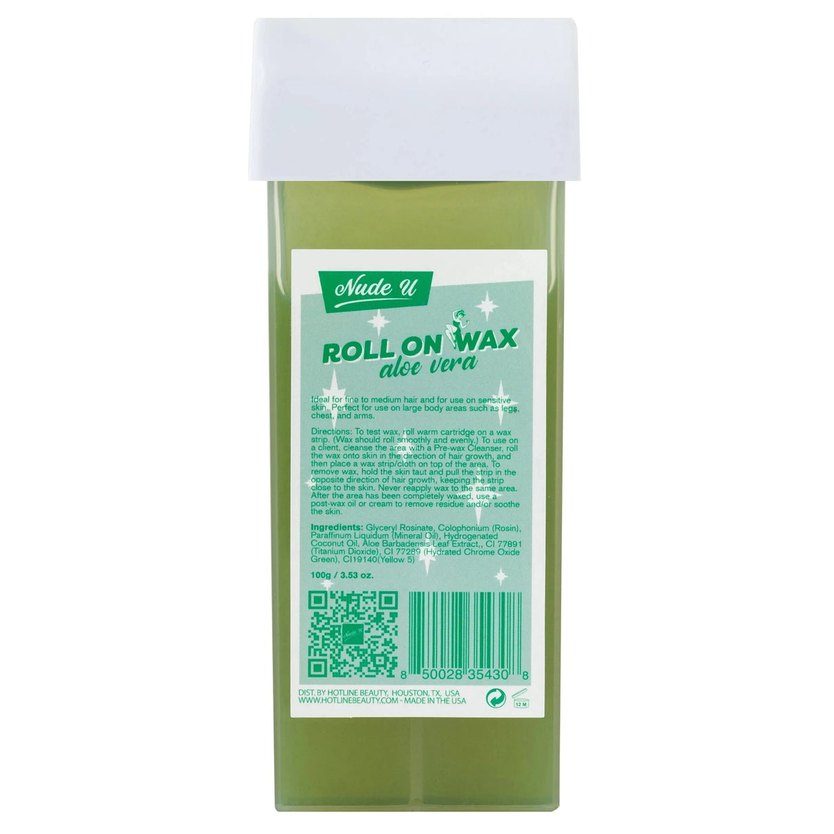Main image of the NudeU Aloe Vera Roll-On Depilatory Wax Cartridge