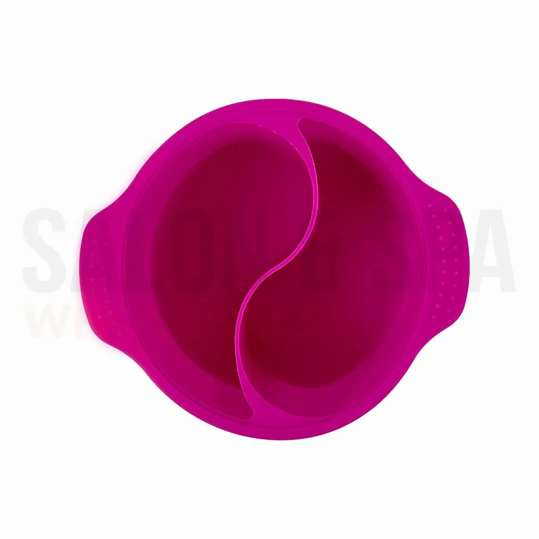 Top view of the 400 gram NudeU Dual Pot Reusable Silicone Wax Warmer Liner.