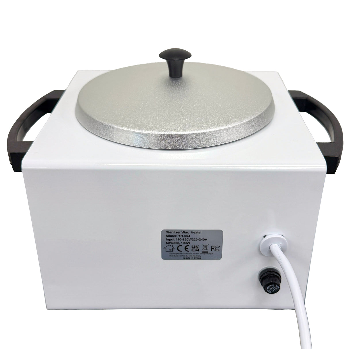 Rear view of the 500-gram NudeU Professional Wax Warmer