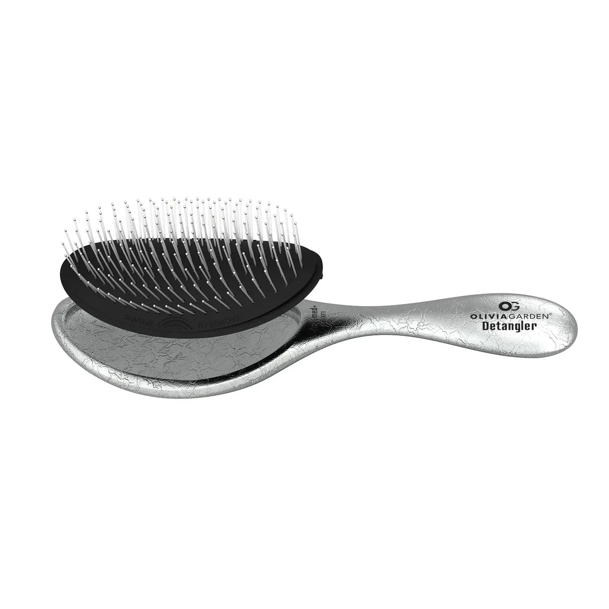 The Olivia Garden detangler features a removable cushion.