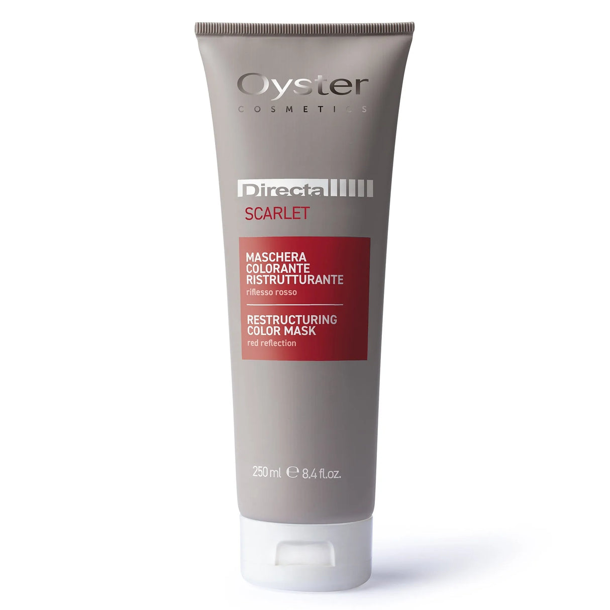 Scarlet shade of Oyster Directa hair color, offering a bold and vibrant semi-permanent color for creative salon transformations.