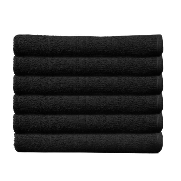 Image of the Jet Black Partex Edge Salon Towels.