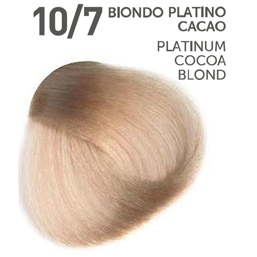 Perlacolor No Ammonia 10/7 Platinum Cocoa Blond Professional Hair Color 100 ml - permanent hair dye for salon use.