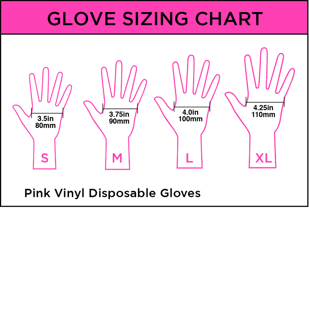 Pink Vinyl Gloves | Small | 100 Pack | 109DG-S | COLORTRAK Foil COLORTRAK
