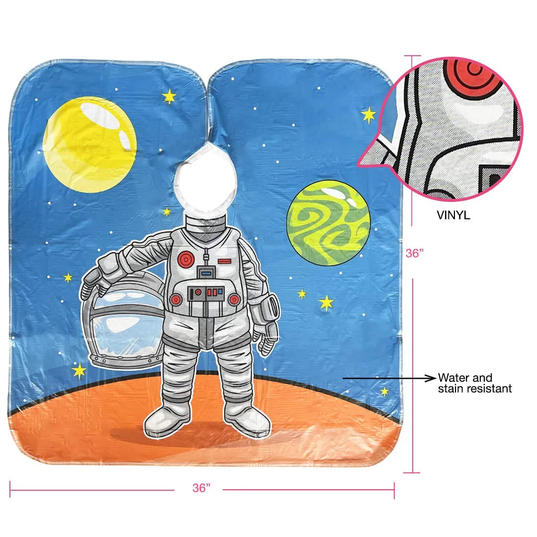 Princess & Astronaut Vinyl Kid's Capes | 2 Pack | STYLR 272 | BETTY DAIN HAIR COLORING ACCESSORIES BETTY DAIN