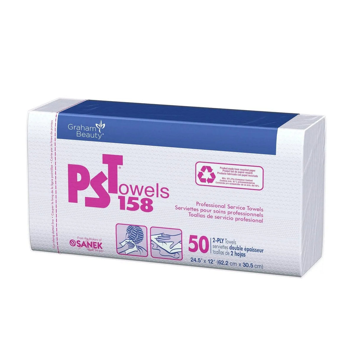PSTowels | 50 Pack | 2-PLY towels | 12" x 24" Towels | 16159 | GRAHAM BEAUTY Towels GRAHAM BEAUTY