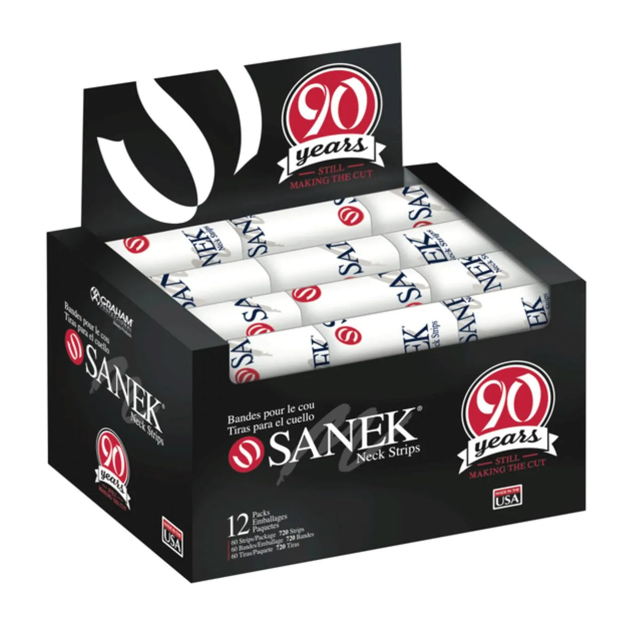 Sanek Neck Strips | 12 Packs | GRAHAM BEAUTY Towels GRAHAM BEAUTY