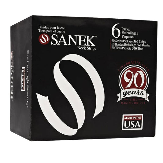 Sanek Neck Strips | 6 Packs | 360 Strips | GRAHAM BEAUTY Towels GRAHAM BEAUTY