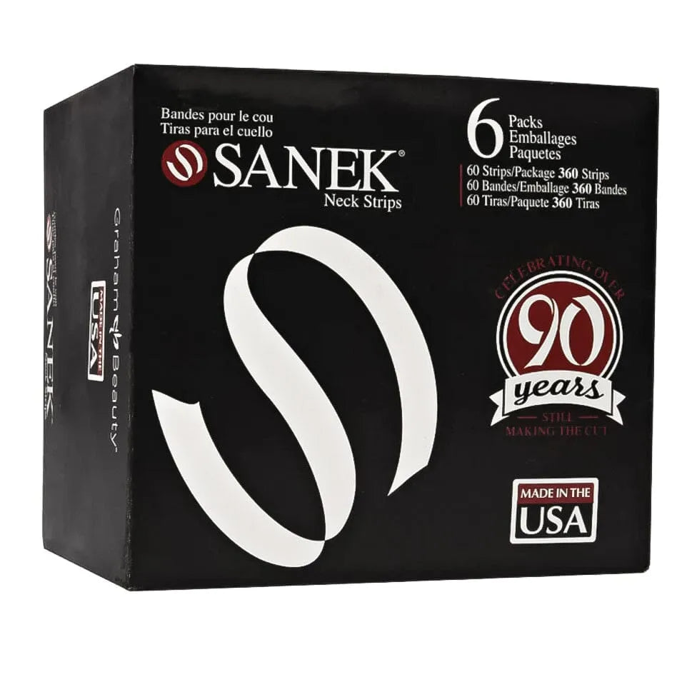 Sanek Neck Strips | 6 Packs | 360 Strips | GRAHAM BEAUTY Towels GRAHAM BEAUTY