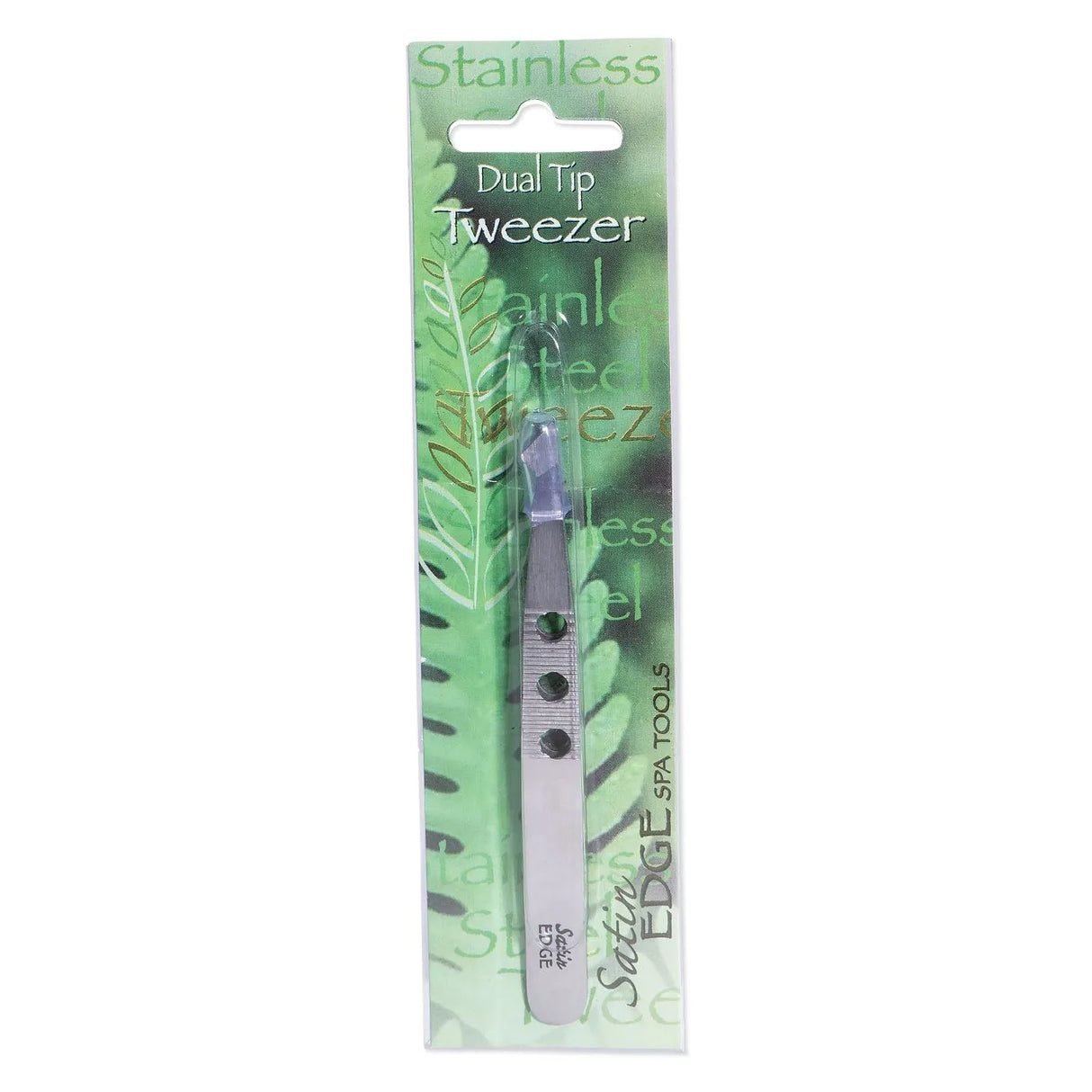 Satin Edge SE-2096 Dual Tip Tweezer in packaging.